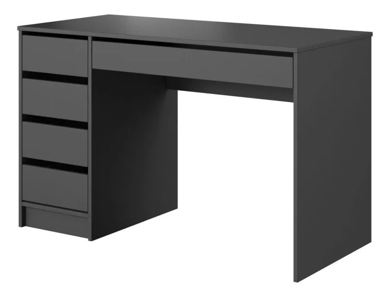 Scrivania moderna "Beja" 03 antracite | 5 cassetti | 75 x 120 x 55 cm | Design robusto e versatile