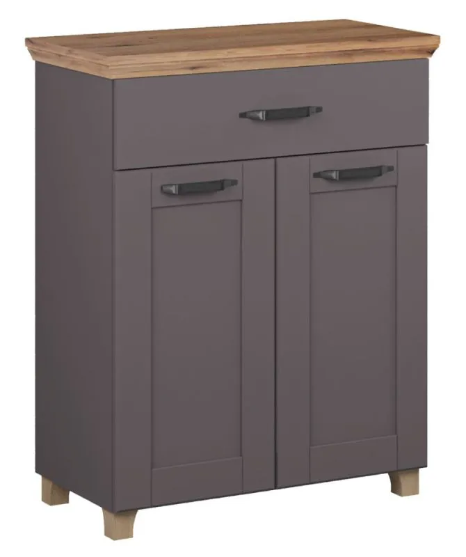 Scarpiera Cuenca 10 | Rovere e grigio | 99 x 80 x 39 cm | Ampio spazio e design moderno