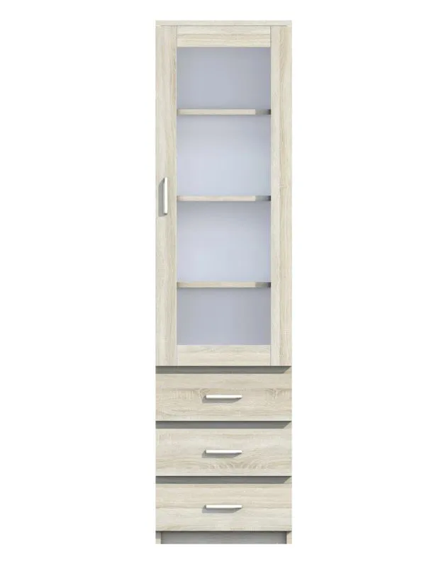 Vetrina Pamulang 01 rovere Sonoma | 200 x 52 x 40 cm | Design moderno e pratico