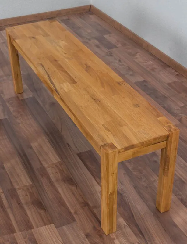 Panca in rovere massello "Wooden Nature" 134 | 140 x 33 cm | Design moderno e naturale