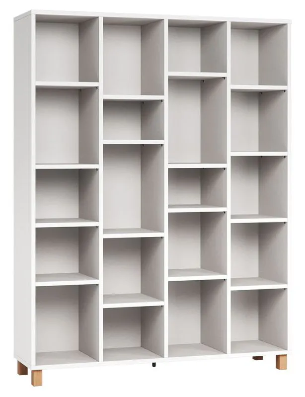 Scaffale bianco Invernada 25 | 195 x 149 x 38 cm | 16 ripiani regolabili | Design moderno e robusto