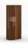 Vetrinetta Sienne 03 | Legno massiccio rovere | Finitura tabacco oliata | 2 ante, 11 scomparti | LED, 205 x 84,5 x 37 cm