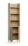 Scaffale Mirinay 07 rovere | 1 anta Soft-Close | 5 ripiani | Bordi ABS | 54,5 x 38 x 204 cm