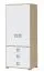 Cameretta - Armadio ad ante battenti "Benjamin" 13, faggio / bianco - 198 x 84 x 56 cm (h x l x p)
