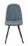 Sedia Maridi 247 turchese | Design moderno | 89 x 45 x 55 cm | Gambe in metallo nero