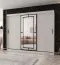 Armadio / Armadio con ante scorrevoli | Bianco opaco | 10 scomparti | 2 aste appendiabiti | Lavorazione di alta qualità | 250 x 62 x 200 cm | Anta a specchio decorativa