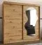 Armadio scorrevole Lagginhorn 17 | Rovere Artisan | 2 metri | Specchio | 10 scomparti | 2 barre appendiabiti