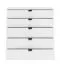 Cassettiera Pecini 01 | Bianco con dettagli neri | 5 cassetti | 95 x 90 x 40 cm