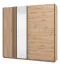 Armadio scorrevole Indika 10 | Rovere Artisan e nero | 2 scomparti | Specchio | 217,5 x 220 x 61 cm