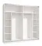 Armadio scorrevole Bogati 02 | Bianco lucido e specchio | 2 barre appendiabiti | 210 x 217 x 62,5 cm