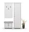 Armadio Bibaor 08 in rovere bianco | 209 x 67 x 41 cm | Design moderno e versatile