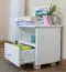 Comodino in pino massello laccato bianco | Design moderno | 43 x 43 x 33 cm | Stile e funzionalità