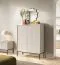 Set soggiorno 4 pezzi "Worthing" | Cashmere, maniglie oro, gambe nere | Design moderno, bordi ABS