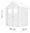Casetta da giardino prefabbricata Landshut 01 incl. pavimento, legno grezzo - spessore 14 mm, SU: 2,10 m², tetto a capanna