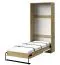 Letto a scomparsa verticale Sirte 15 | Rovere, bianco e grigio opaco | 90 x 200 cm | Salvaspazio moderno