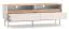 Mobile TV "Humboldt" 07, color cashmere/rovere Cremona, gambe: metallo, 2 cassetti, Sistema "Soft-Close", 154 x 40 x 55 cm