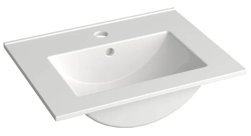 Lavabo bagno "Bokaro" 06 | Ceramica bianca | 13 x 51 x 39 cm | Design elegante e funzionale