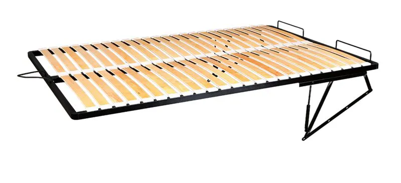 Rete pieghevole a doghe | Letto una piazza e mezza 120 x 200 cm | Design elegante marrone