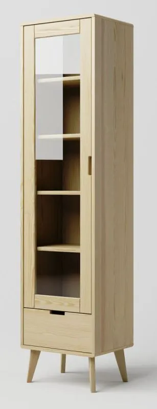 Vetrinetta Aurornis 08 | Pino massiccio naturale | 200 x 50 x 40 cm | Design moderno e praticità