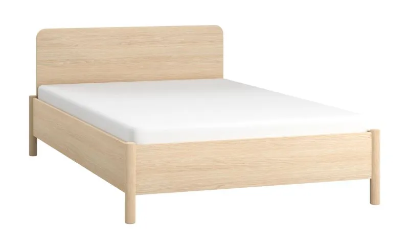 Letto per ospiti Aegir 23 con testiera dritta | Rovere | Stile scandinavo | Rete a doghe | 140 x 200 cm