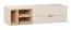 Mobile TV "Sarandi" 21, beige, maniglie: rovere, 2 cassetti, 1 vano a giorno, 1 passacavi, Sistema "Soft-Close", 130 x 42 x 36 cm