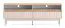 Mobile TV "Humboldt" 07, color cashmere/rovere Cremona, gambe: metallo, 2 cassetti, Sistema "Soft-Close", 154 x 40 x 55 cm