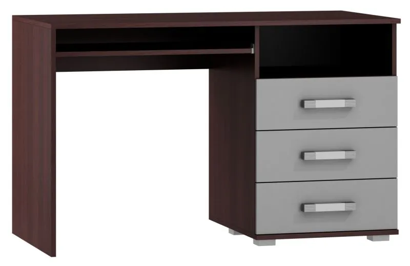 Scrivania "Tabubil" 26 | wengé e grigio elegante | 75 x 120 x 60 cm | Design moderno e funzionale