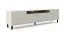 Mobile TV "Cienequillas" 15, color cashmere, gambe: nero, 2 ante a battente, 1 anta a ribalta, 4 scomparti, funzione “push-to-open”, 200 x 40 x 54 cm