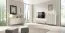 Credenza moderna cashmere | 2 ante push to open | 6 scomparti | Gambe in metallo | 123 x 98,5 x 39,5 cm