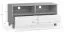Mobile TV Vacas 10 nero/bianco | Design moderno | Piedi in legno | 56 x 120 x 47 cm