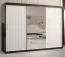 Armadio grande 10 scomparti Balmenhorn 95 | nero opaco e bianco opaco | anta a specchio | 200 x 250 x 62 cm