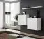 Set 2 pensili con mensola Balestrand 321 | Bianco lucido | 110x130x30 cm | 4 vani organizzati | Push To Open
