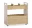 Carrellino "Mirinay" 12, beige / rovere, 4 rotelle, 4 scomparti, 70 x 40 x 71 cm