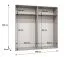 Armadio ad ante battenti "Rida" 09, bianco, maniglie: oro, 2 ante a specchio, 2 scomparti, Sistema "Soft-Close", bordi in ABS, 200 x 52 x 202 cm