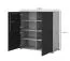 Cassettiera bianca Zapopan 96 | 4 ante, 8 scomparti | Push-to-open | 102 x 100 x 40 cm | Design moderno