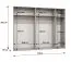 Armadio battente Korab 95 nero | 2,5 m larghezza | 3 scomparti | Specchi | Sistema Soft-Close