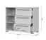 Cassettiera Neiafu 94 | Color cashmere | 85 x 107 x 45 cm | 1 anta, 3 cassetti, 2 ripiani | Sistema Soft-Close