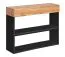 Set ingresso Pollestad 2 pezzi | Rovere Wotan e nero | 2 specchi | Mensole sospese | Pensile con cassetto e scomparti