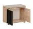 Set ingresso 5 pezzi Angvik | Rovere e nero | 2 scarpiere, armadio, mensola con specchio, appendiabiti 4 ganci