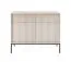 Set soggiorno 4 pezzi "Worthing" | Cashmere, maniglie oro, gambe nere | Design moderno, bordi ABS