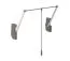 Barra appendiabiti regolabile saliscendi | Per armadi a due ante | Larghezza 75-115 cm | Capacità 18 kg | Colore grigio