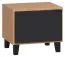 Comodino Leoncho 17 | Rovere e nero | 40 x 45 x 40 cm | Design moderno e superficie soft touch