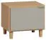 Comodino Nanez 17 | Rovere e grigio | 40 x 45 x 40 cm | Design scandinavo moderno