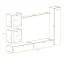 Pensile Balestrand 284 | Ampio spazio di archiviazione | Bianco/Rovere Wotan | 180 x 280 x 40 cm | Apertura a pressione