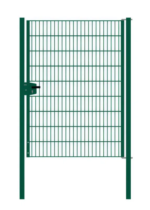 Cancello per recinzione 1 anta, Luce netta: 134 cm, Larghezza totale incl. pali: 146 cm, Stile: verniciato in verde, Altezza: 183 cm