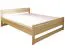 Letto matrimoniale in faggio massello naturale | Rete a doghe inclusa | 160 x 200 cm | Design moderno