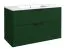Mobile bagno verde scuro 62 x 101 x 46 cm | Design moderno | 2 cassetti capienti | Lavabo in ceramica