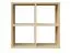 Mensola da parete in pino massello naturale Junco 290 | 60 x 64 x 20 cm | Design moderno e pratico