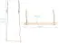 Trapezio da ginnastica in legno con corda regolabile | Larghezza 58 cm | Conforme EN 71