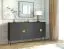 Cassettiera Amfipoli 02 nero effetto legno | 2 ante, 2 cassetti, 2 scomparti | Sistema Soft-Close | 87,5 x 160 x 40 cm